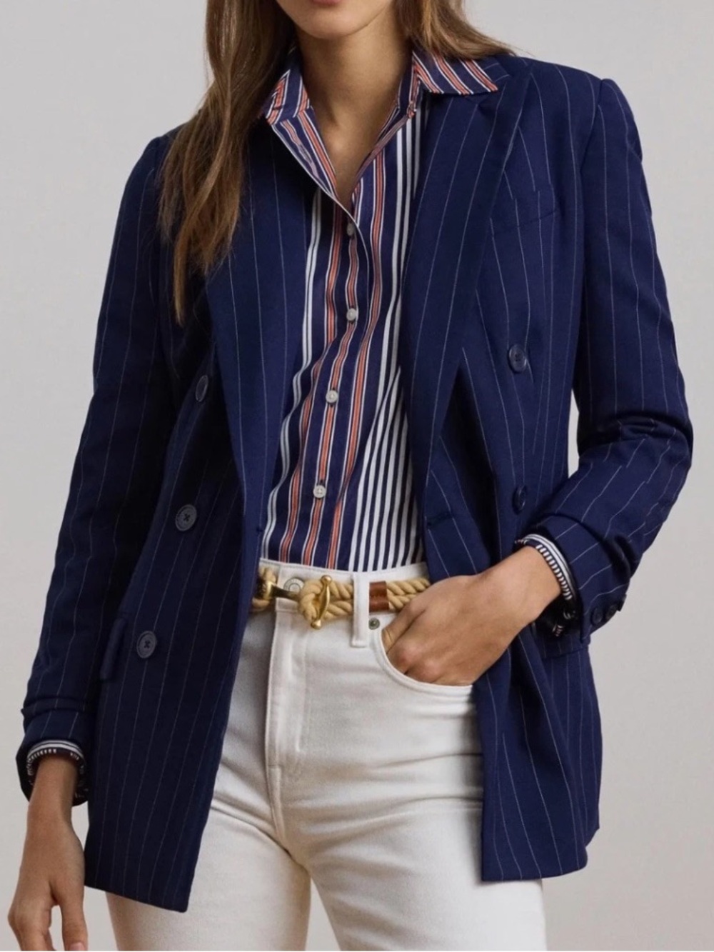 Ralph Lauren Pinstripe Twill Blazer